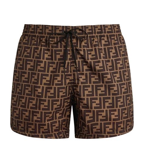 fendi brown swim shorts|Fendi swim shorts water reveal.